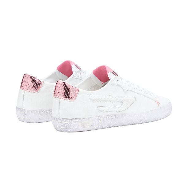 Кеди Diesel S-Leroji Low X White/Geranium Pink.