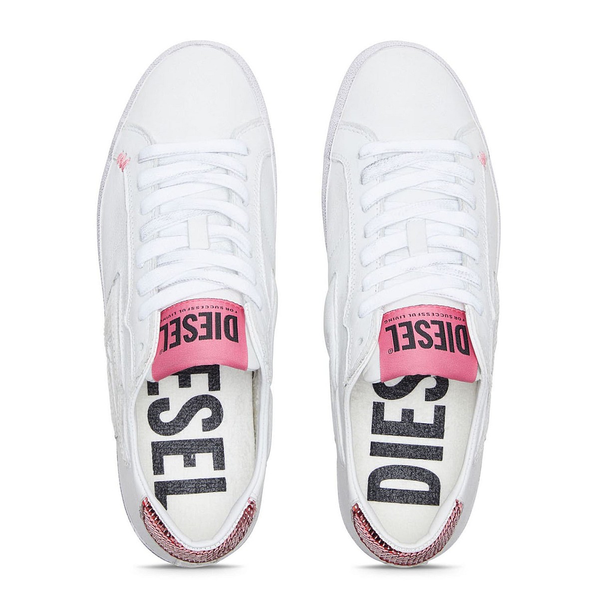 Кеди Diesel S-Leroji Low X White/Geranium Pink