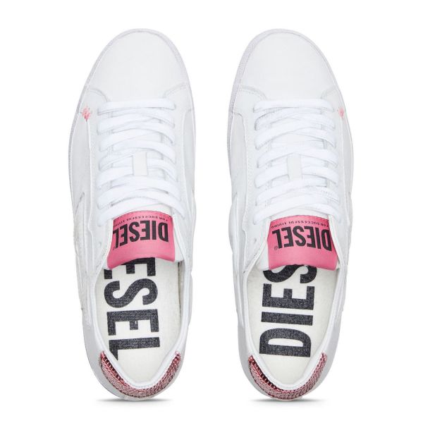 Кеди Diesel S-Leroji Low X White/Geranium Pink.