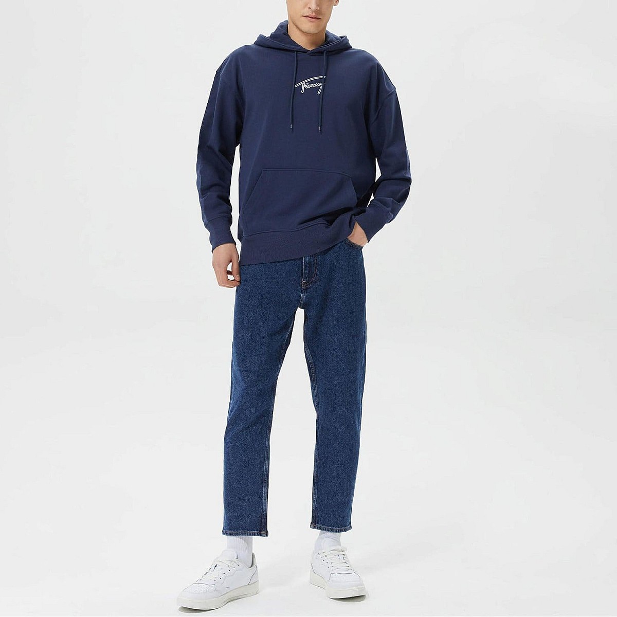 Худі Tommy Hilfiger TJM RLXD Signature Hoodie Twilight Navy