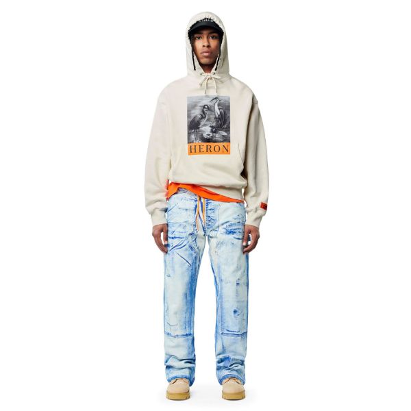 Худі Heron Preston Hoodie Heron DW White Black.