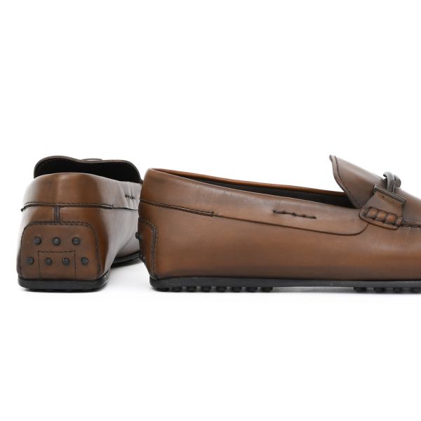 Мокасини Tod's Doppia T City Gommino D9C Cacao.