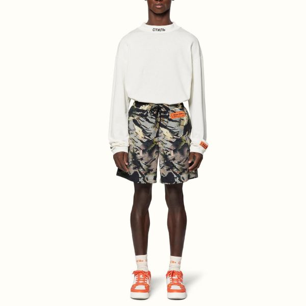 Плавательные шорты Heron Preston Nylon Swimshorts Camou Green.