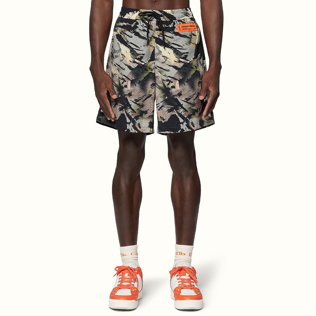 Плавальні шорти Heron Preston Nylon Swimshorts Camou Green
