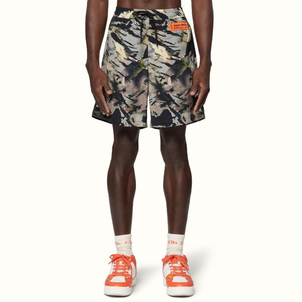 Плавательные шорты Heron Preston Nylon Swimshorts Camou Green.