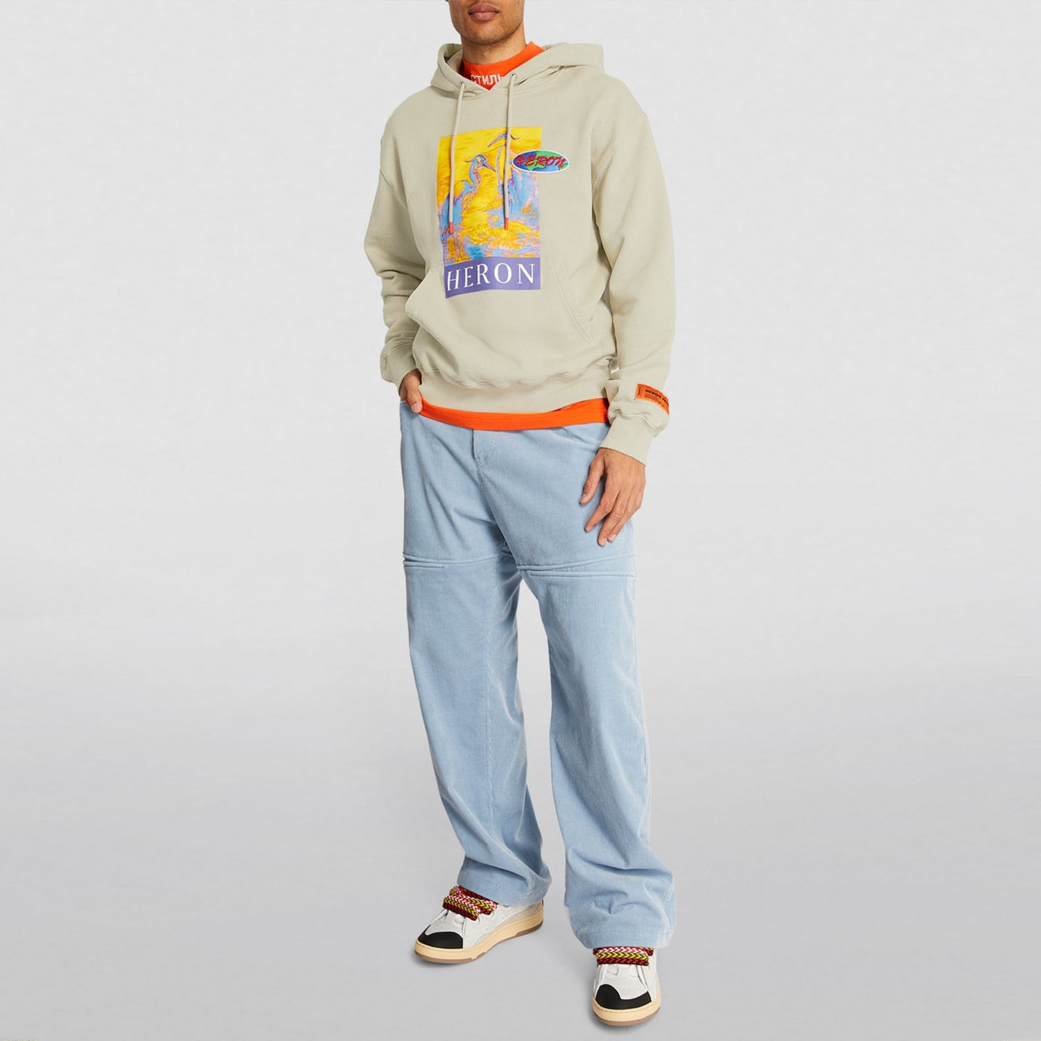 Худі Heron Preston Hoodie Heron KK22 Grey Yellow