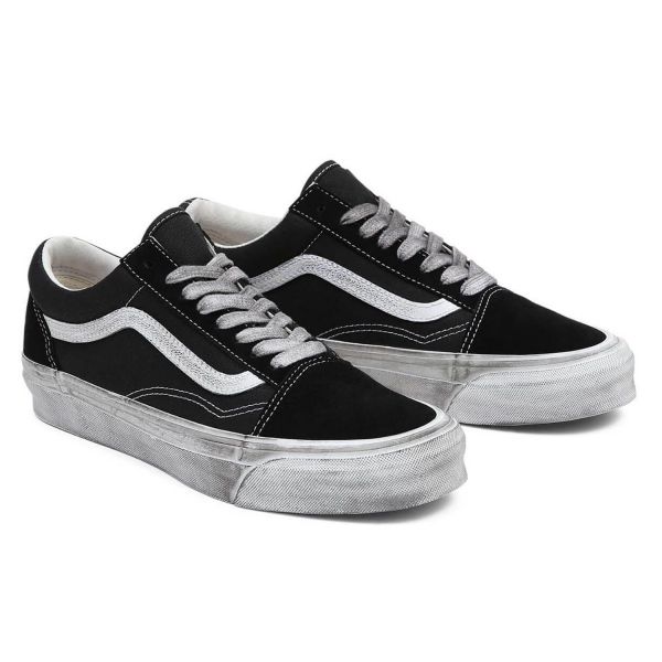 Кеды Vans Og Old Skool L Stressed Black/White.