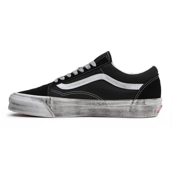 Кеды Vans Og Old Skool L Stressed Black/White.