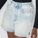 Шорти Off White Bleach Denim Straight Shor Light Blue