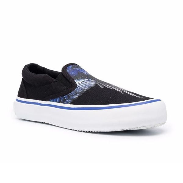 Кеды Marcelo Burlon Wings Vulcanized Slip-On Black Blue