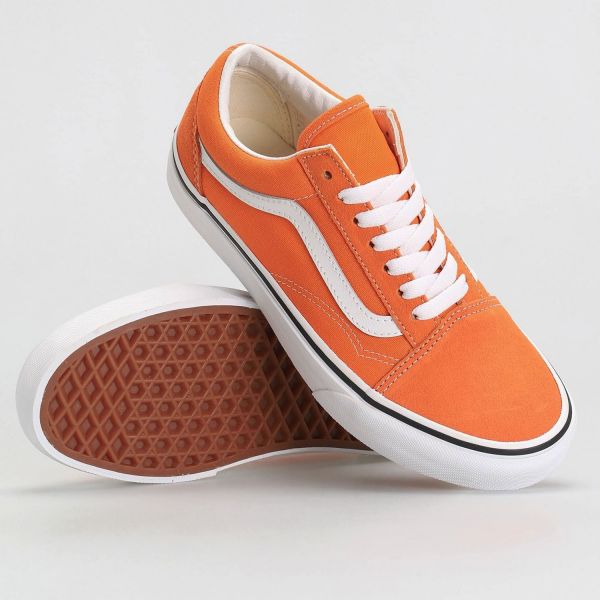 Кеди Vans Old Skool Orange Tiger/True White.