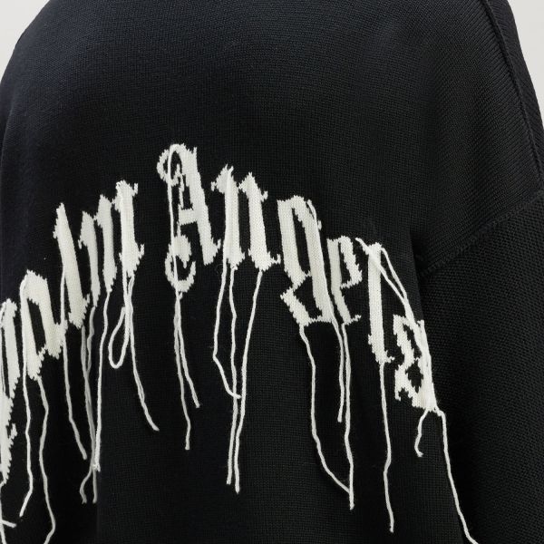 Свитер Palm Angels PA Shark Sweater Black Light GRF.