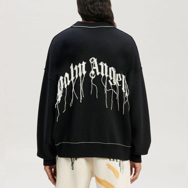 Свитер Palm Angels PA Shark Sweater Black Light GRF.