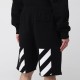 Шорти Off White Diag Helvetica Sweashort Black White