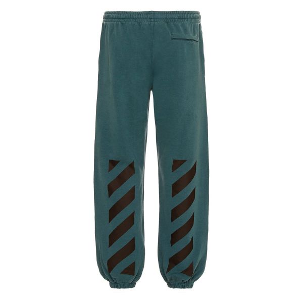 Спортивные штаны Off White Diag Helvetica Slim Sweatp Duck Green Bla.
