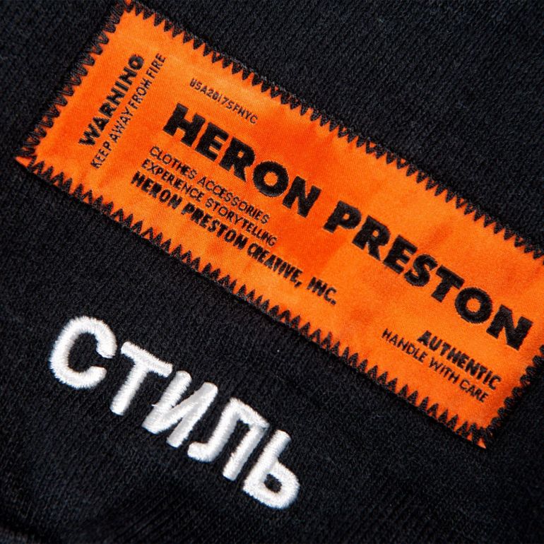 Свитшот Heron Preston Crewneck Split Herons Black Orange.