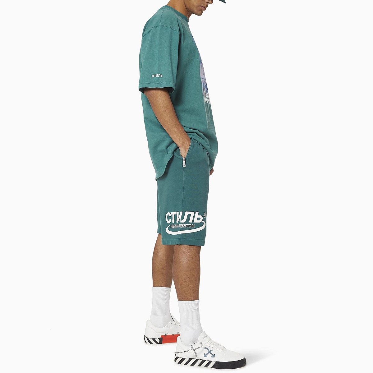 Шорти Heron Preston Sweatshorts OS CTNMB Halo Petrol White