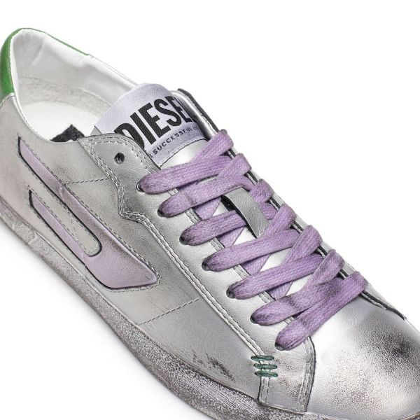 Кеды Diesel S-Leroji Low X Silver/Pastel Lilac.