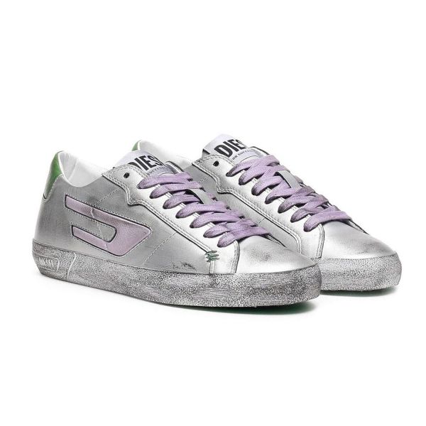 Кеды Diesel S-Leroji Low X Silver/Pastel Lilac.