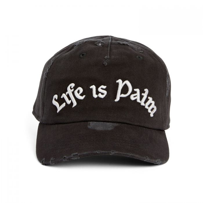 Кепка Palm Angels Life is Palm Baseball Cap Black White