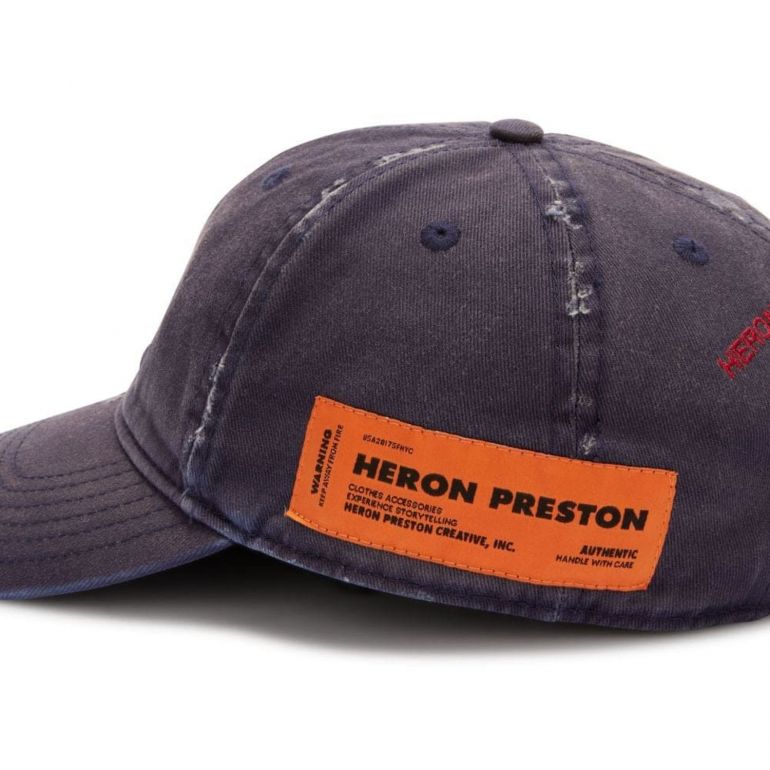 Кепка Heron Preston STFU Distressed Hat Blue White.