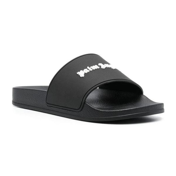 Шлепанцы Palm Angels New Logo Pool Slider Black White.