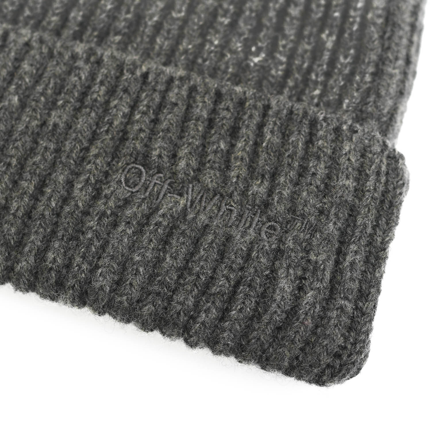 Шапка Off White Helvet Giga Beanie Melange Grey Me