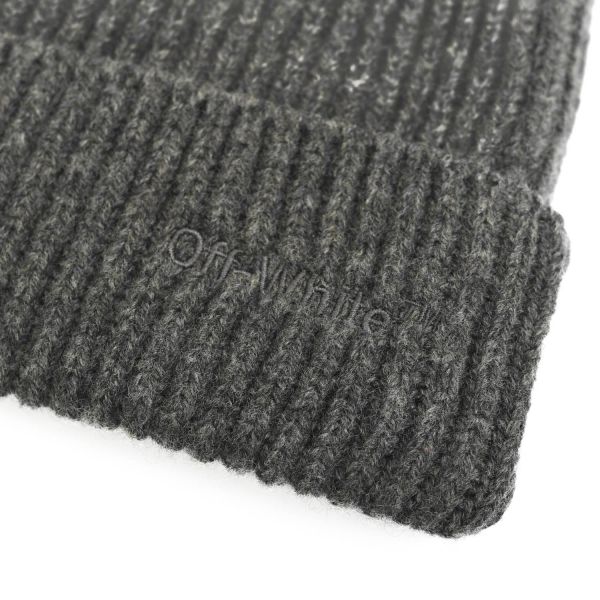 Шапка Off White Helvet Giga Beanie Melange Grey Me.