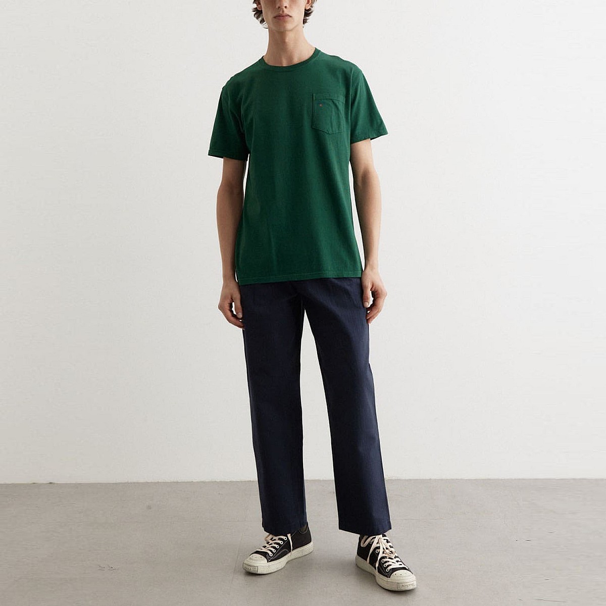 Футболка Noah Core Logo Pocket Green
