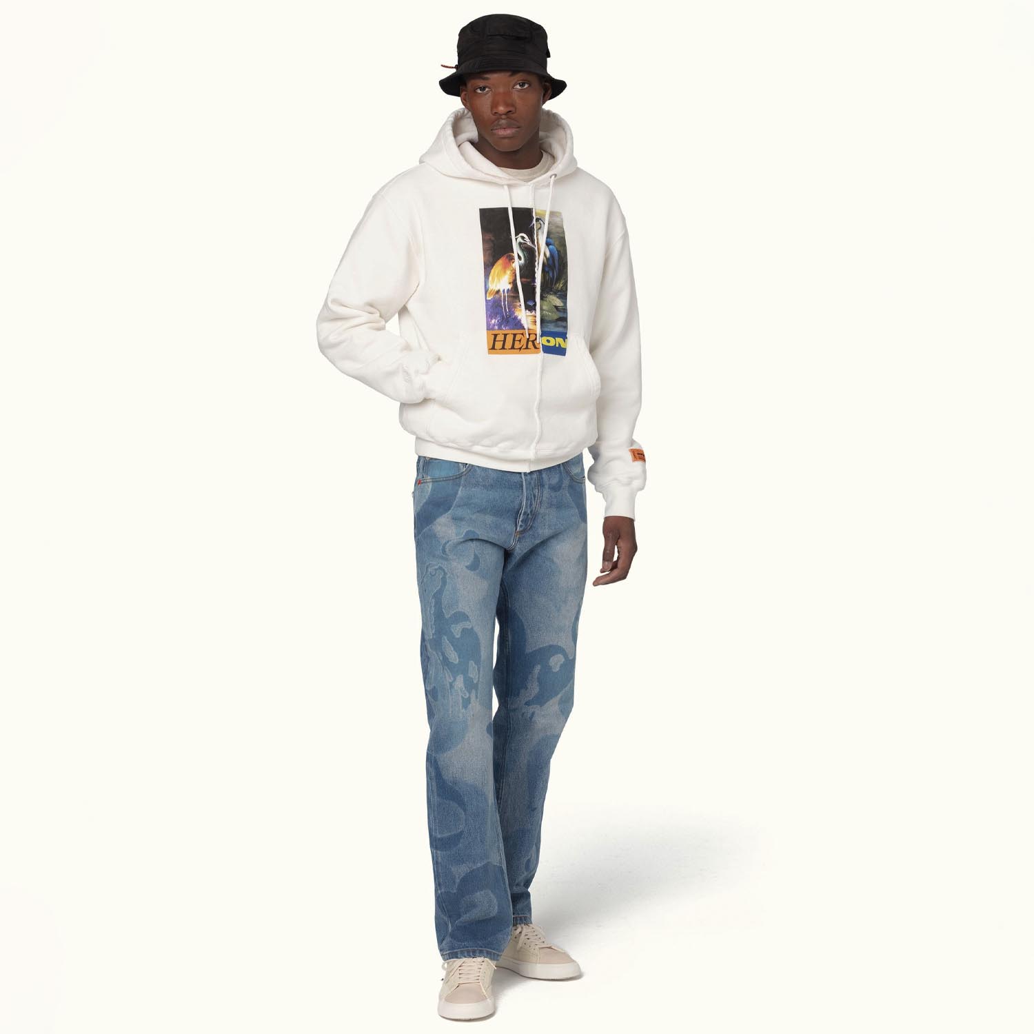White and orange hoodie 2025