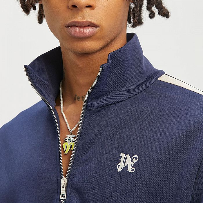 Кардиган Palm Angels New Classic Track Jacket Navy Blue White
