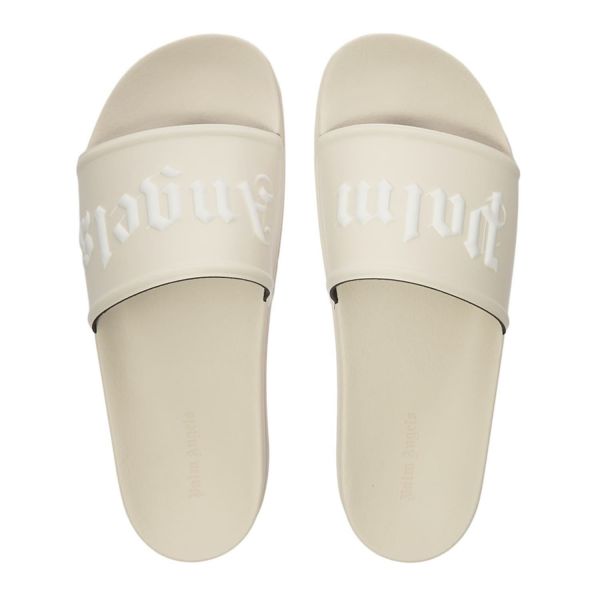 Шлепанцы Palm Angels Pool Slider Beige White.