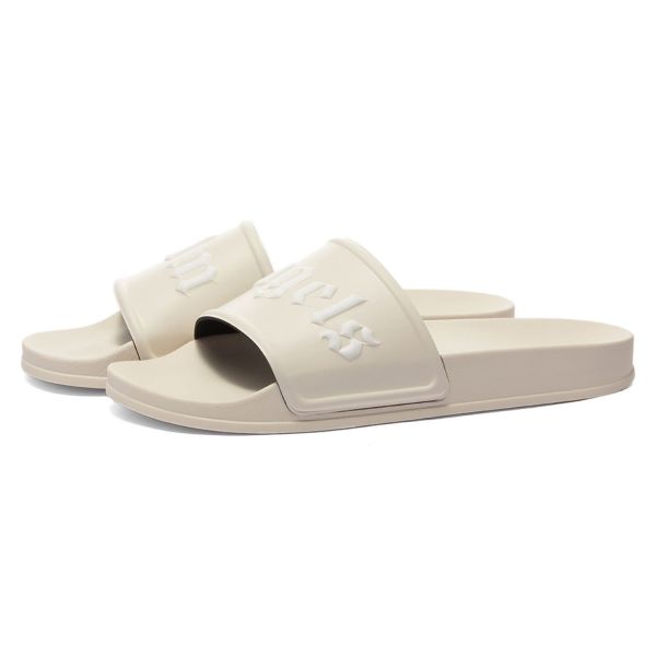 Шлепанцы Palm Angels Pool Slider Beige White.