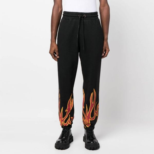 Спортивні штани Palm Angels GO Graffiti Flames Sweatpants Black Red.