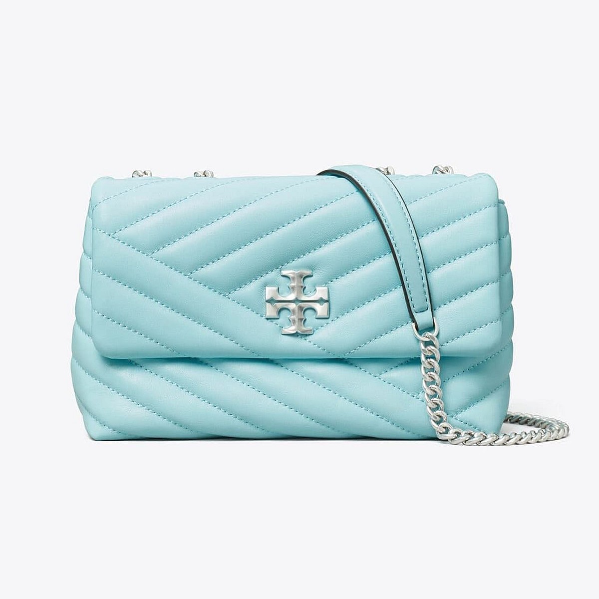 Сумка Tory Burch Kira Chevron Small Convertible Shoulder Bag Light Celeste