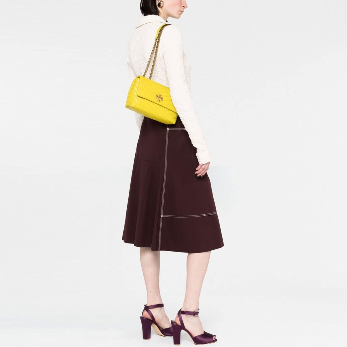 Сумка Tory Burch Kira Chevron Small Convertible Shoulder Bag Yellow