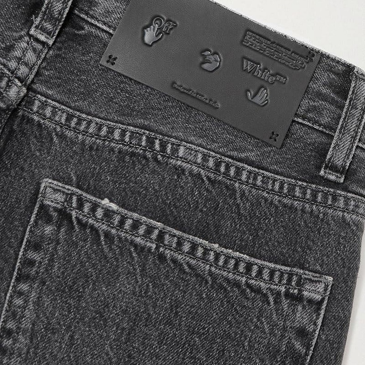 Джинси Off White Corporate Straight Leg Dark Grey White