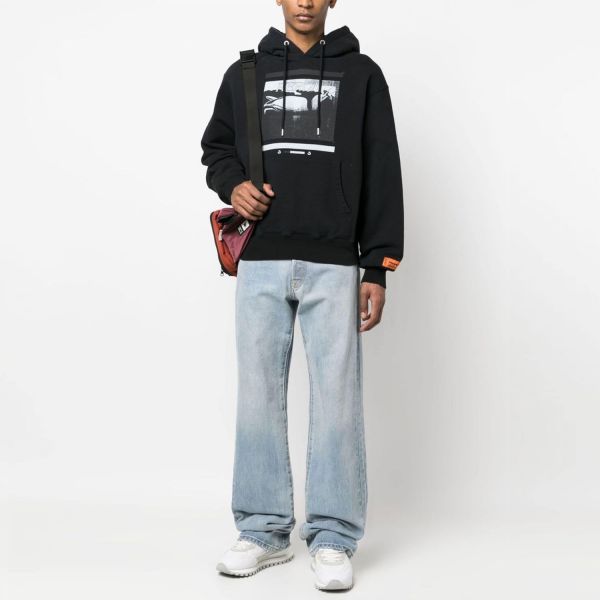 Худи Heron Preston Misprinted Heron Hoodie Black Black.