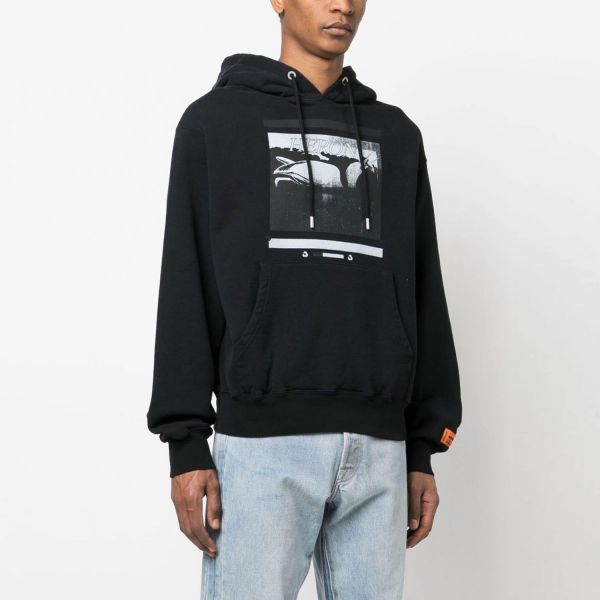 Худи Heron Preston Misprinted Heron Hoodie Black Black.