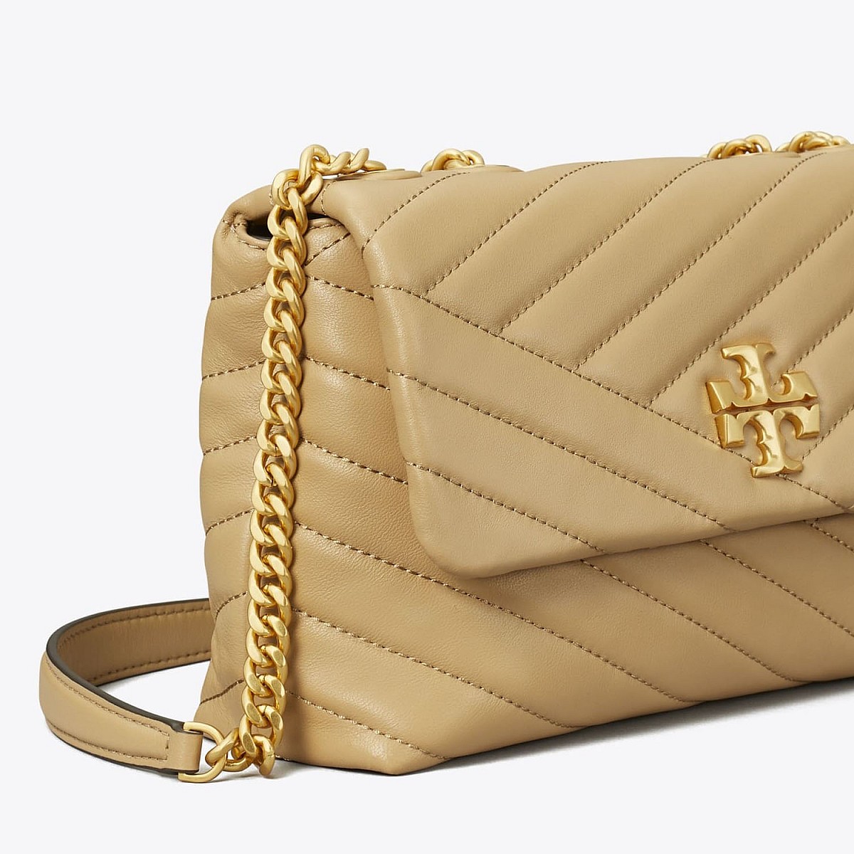 Сумка Tory Burch Kira Shevron Small Convertible Shoulder Bag Desert Dune 90452 0823