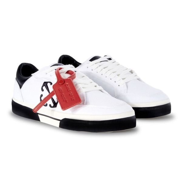 Кеды Off White Low Vulcanized Canvas White Black.