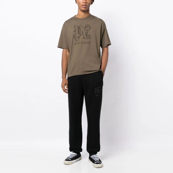 Футболка Palm Angels PA Monogram Statement Reg Brown Black