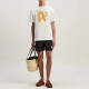 Футболка Palm Angels Burning Monogram Tee Off White Gold