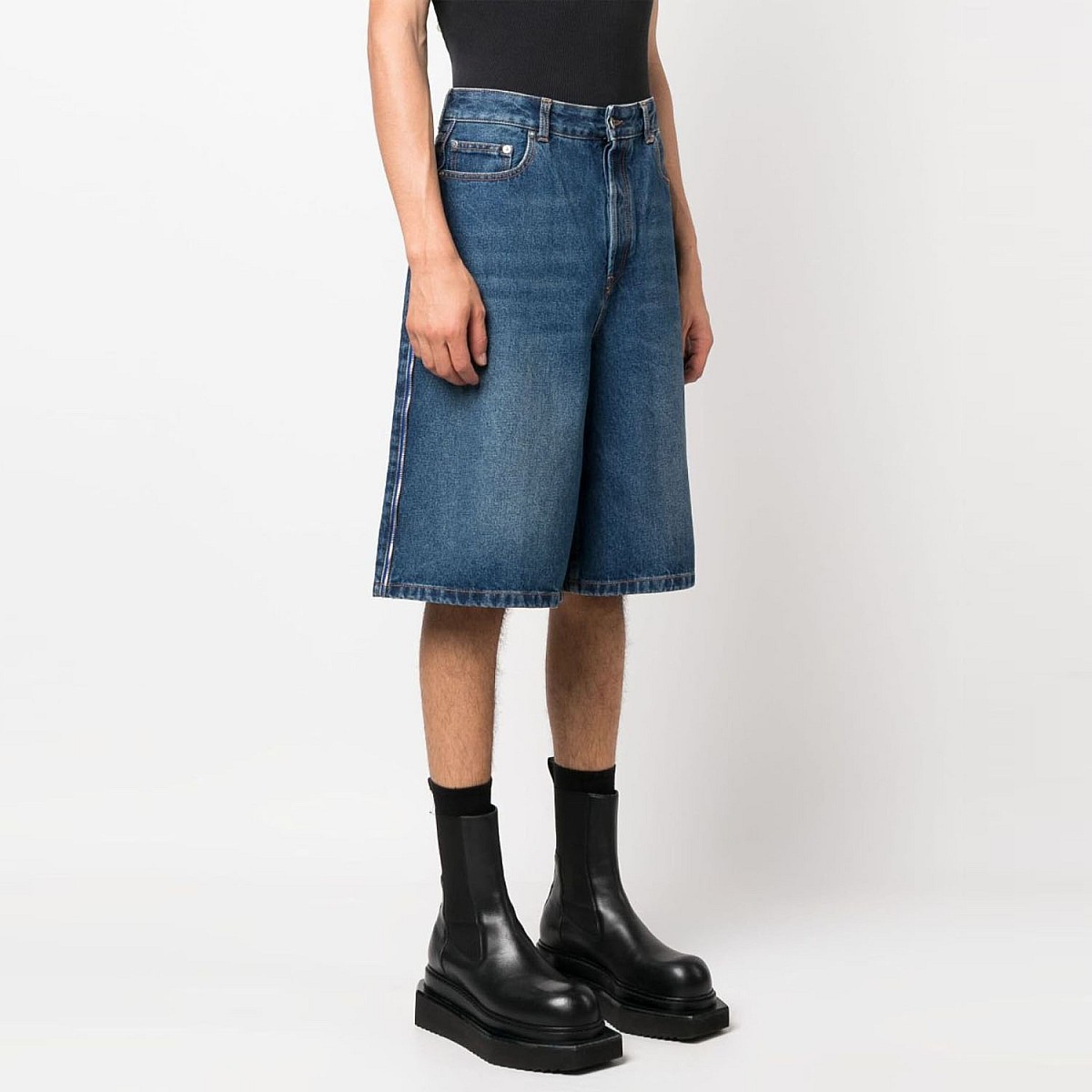 Шорти Off White ARR Tab Zip Denim Loose SH Medium Blue No