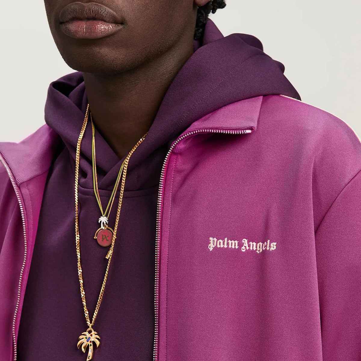 Кардиган Palm Angels Classic Logo Track Jacket Purple Off White