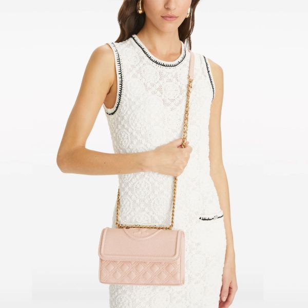 Сумка Tory Burch Fleming Soft Grain Small Convertible Shoulder Bag Blush.