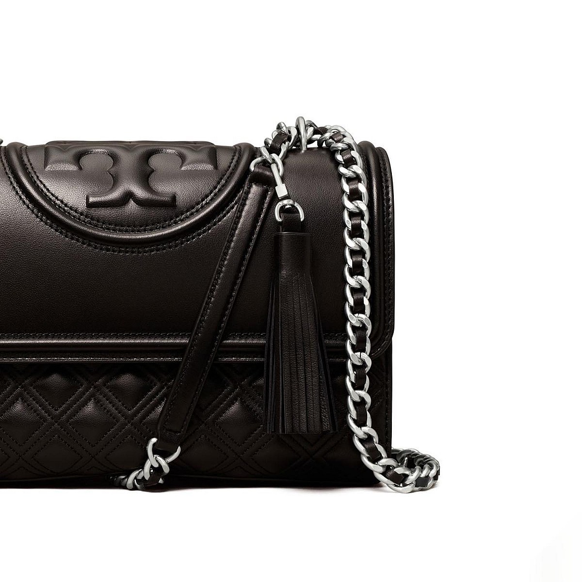 Сумка Tory Burch Fleming Convertible Shoulder Bag Black/Silver