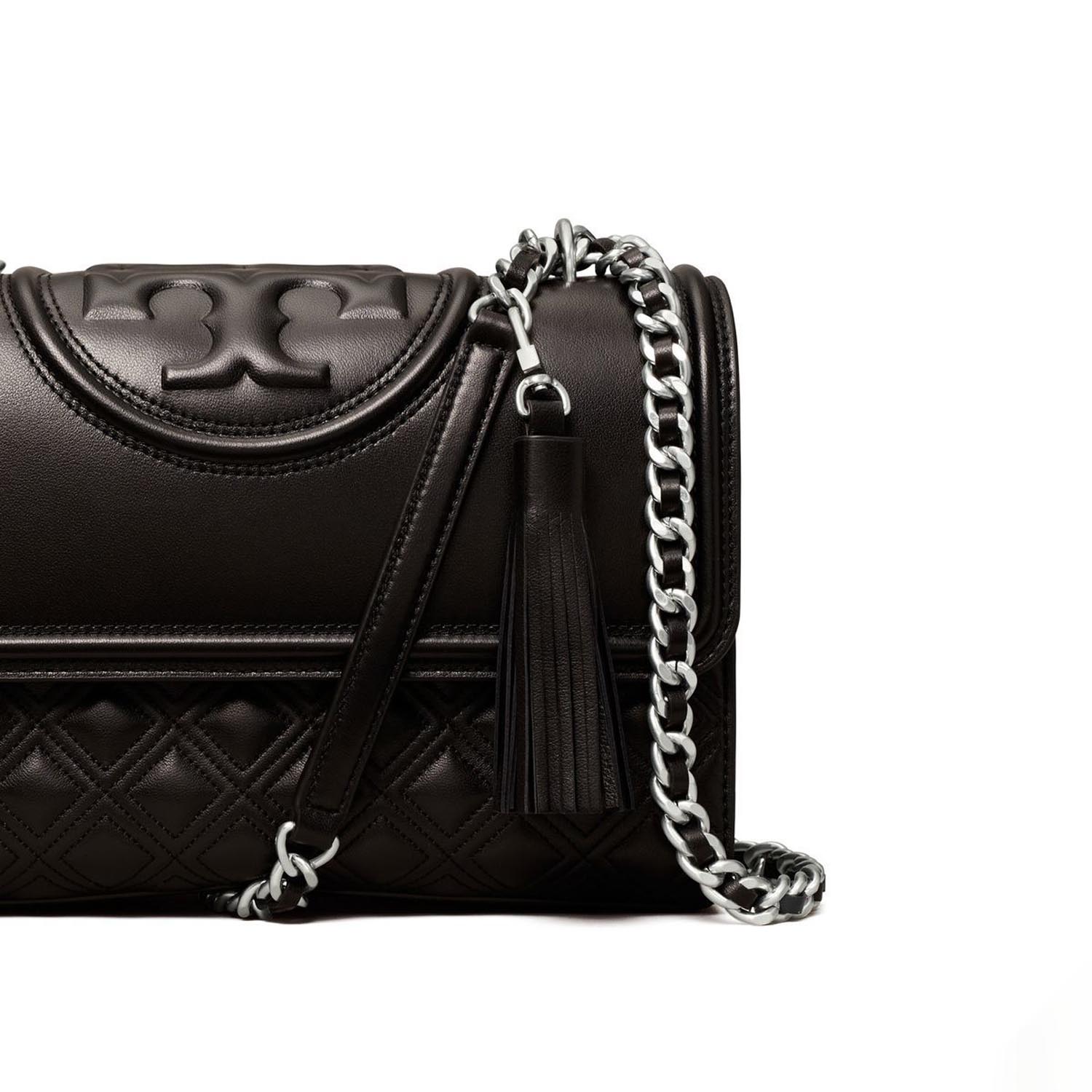 Сумка Tory Burch Fleming Convertible Shoulder Bag Black/Silver