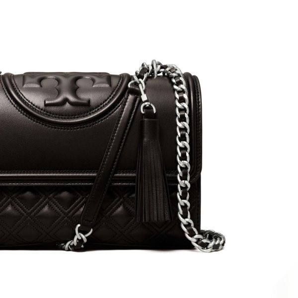Сумка Tory Burch Fleming Convertible Shoulder Bag Black/Silver.