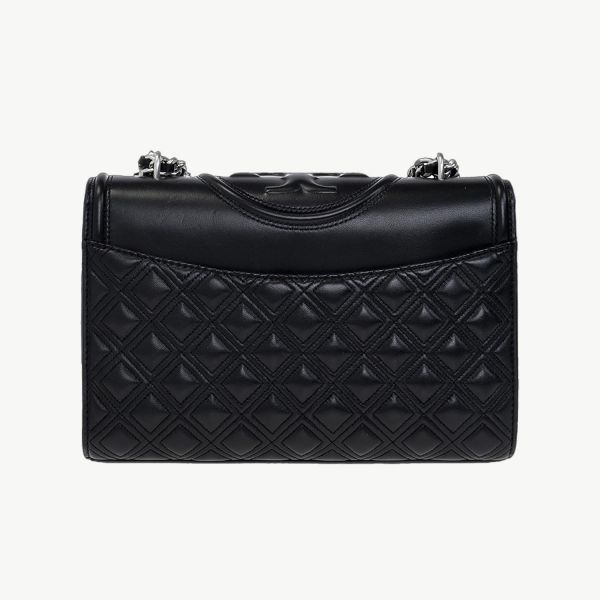 Сумка Tory Burch Fleming Convertible Shoulder Bag Black/Silver.